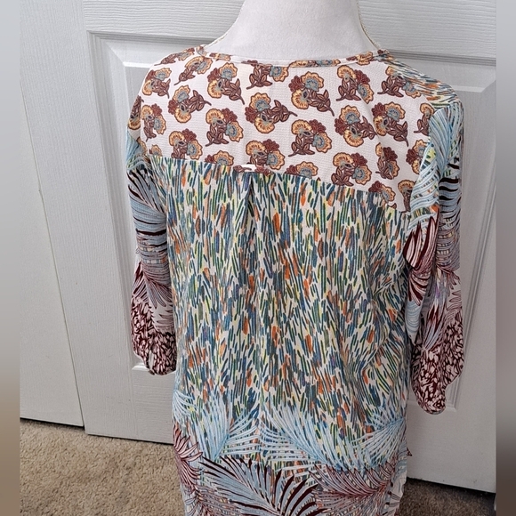 Fig & Flower Anthropologie Patterned Blouse/Tunic    Size M - Picture 4 of 12